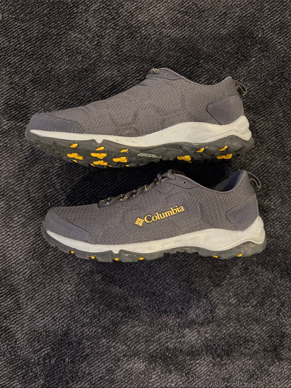 Columbia Men's Gray Athletic Hiking Shoes with Yellow Accents, size 10.5 - Picture 6 of 6